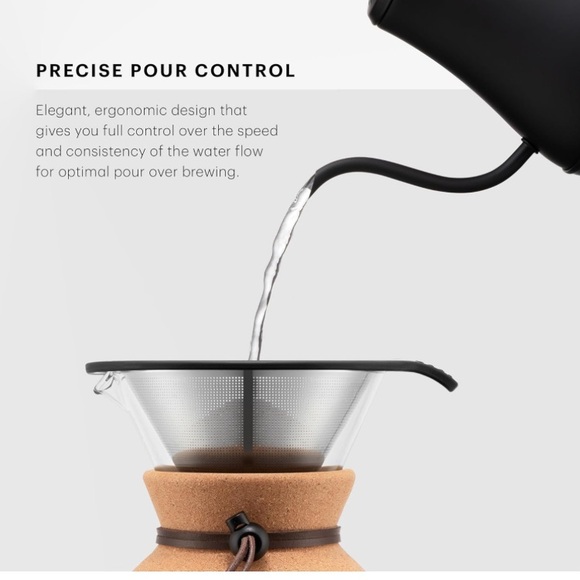 Bodum 27oz Bistro Gooseneck Electric Water Kettle Matte Black - Picture 4 of 6